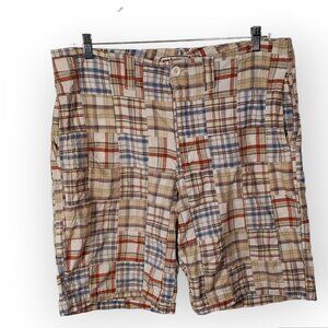 Urban Pipeline Mens 38 Bermuda Shorts Plaid Flat Front Cotton
